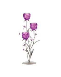 FUCHSIA BLOOMS CANDLEHOLDER