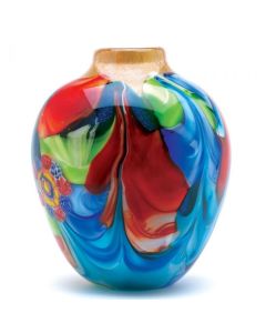 FLORAL FANTASIA ART GLASS VASE